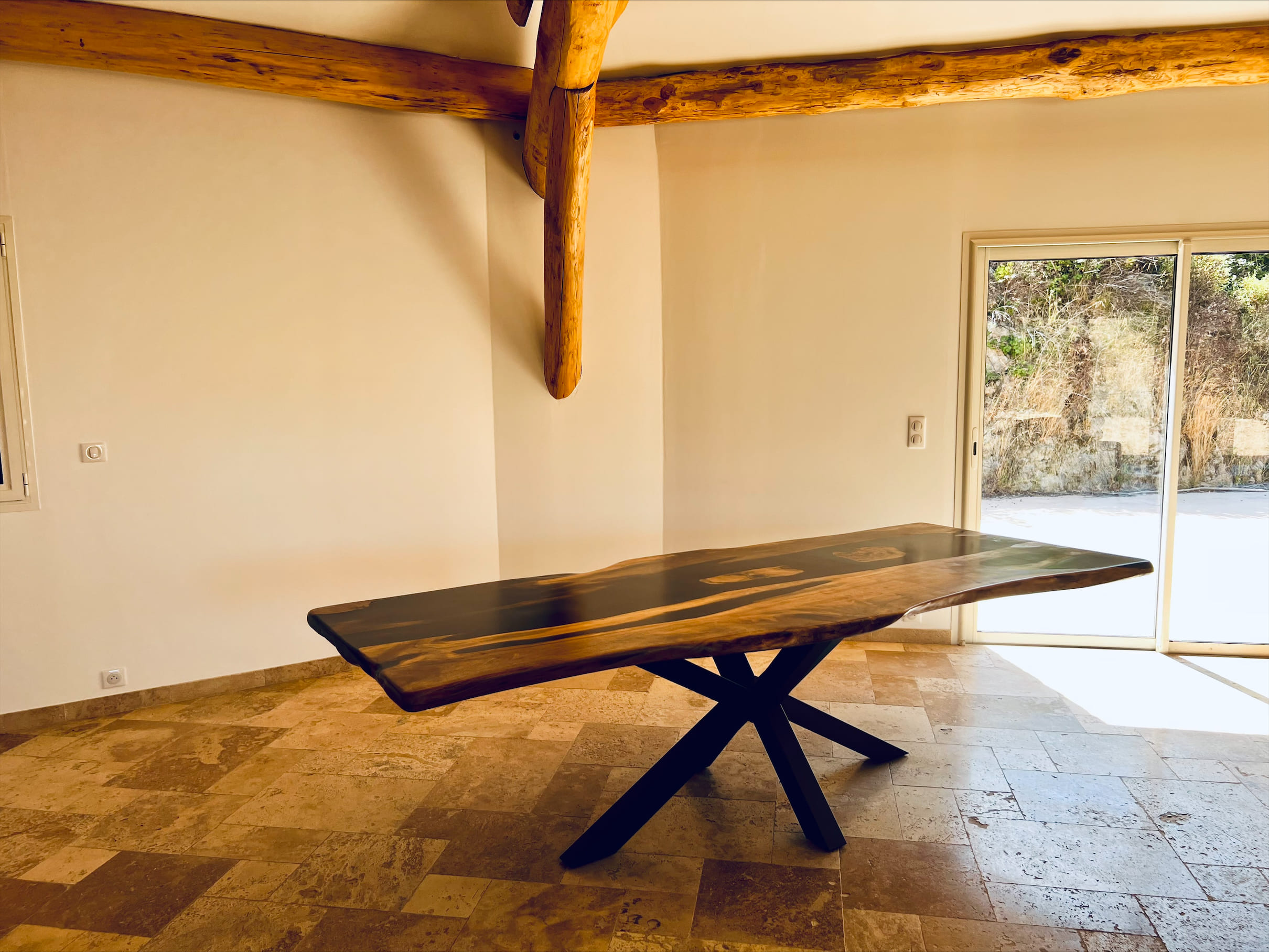 Table époxy en bois réalisation