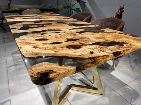 Planche En Olivier Séché Au Four (520x280x35 Mm) - Idéale Pour époxy, Cuisine Ou Bricolage